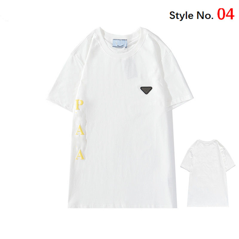

2021 Women T Shirts With Letter Budge Summer Breathable Tees Outwear Tops Unisex Solid Colors Tshirts Classical Short Sleeves S-3XL, White