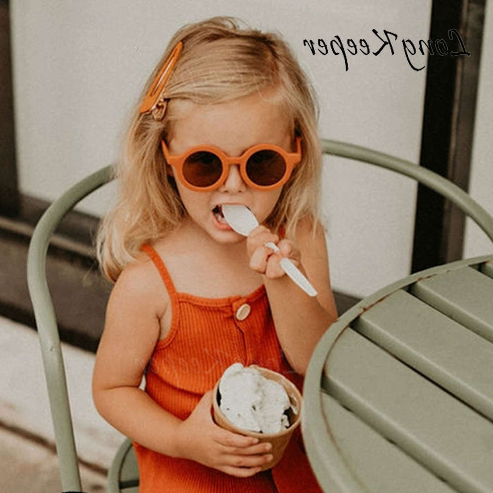 

sunglasses Longkeeper Round Kids Girls Fashion Retro Glasses Children Anti-Uv Sunglasses Vintage Colorful Eyewear Uve, Black