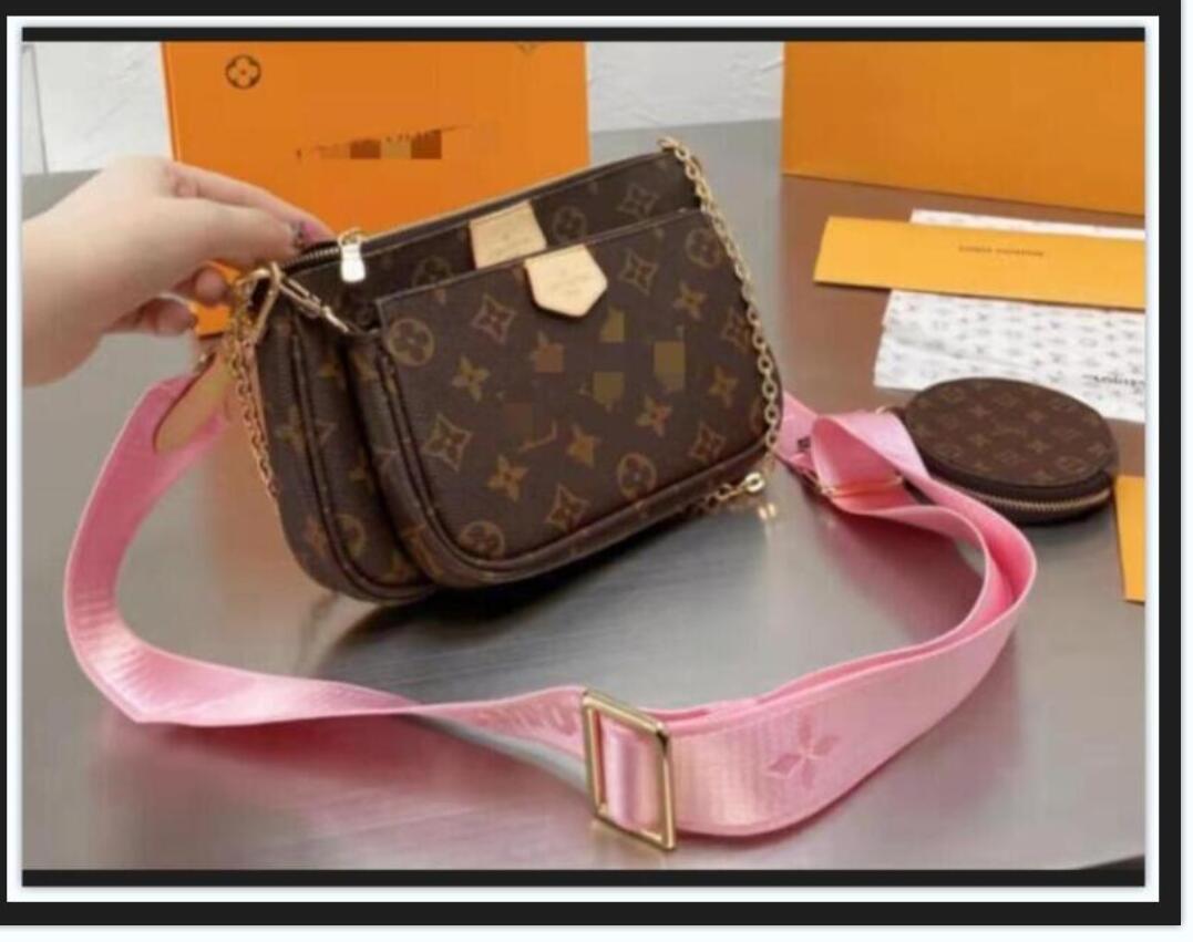 

3-piece set luxurys Should Bag Fashion Tote Purse Wallet Crossbody Bags Backpack Small Women Messenger Bags Small purses LOUIINGS VUTTON, Red