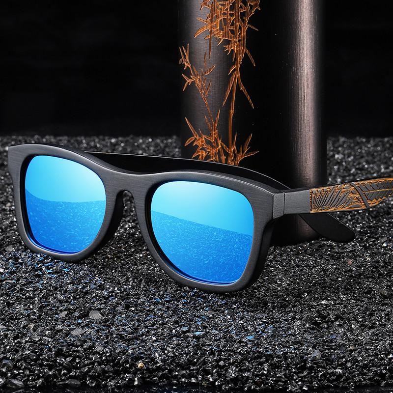 

Sunglasses GM Handmade Natural Bamboo Wooden Frame For Women Men Polarized Vintage Wood Sun Glasses S1610L, White;black
