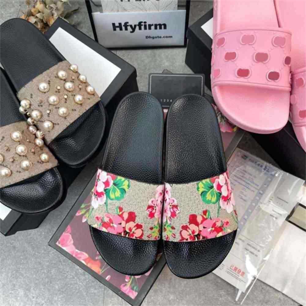 

2021 Designer Men Women Sandals with Correct Flower Box Dust Bag Shoes snake print Slide Summer Wide Flat Slipper size 35-48 brazi lesvago, Color 8