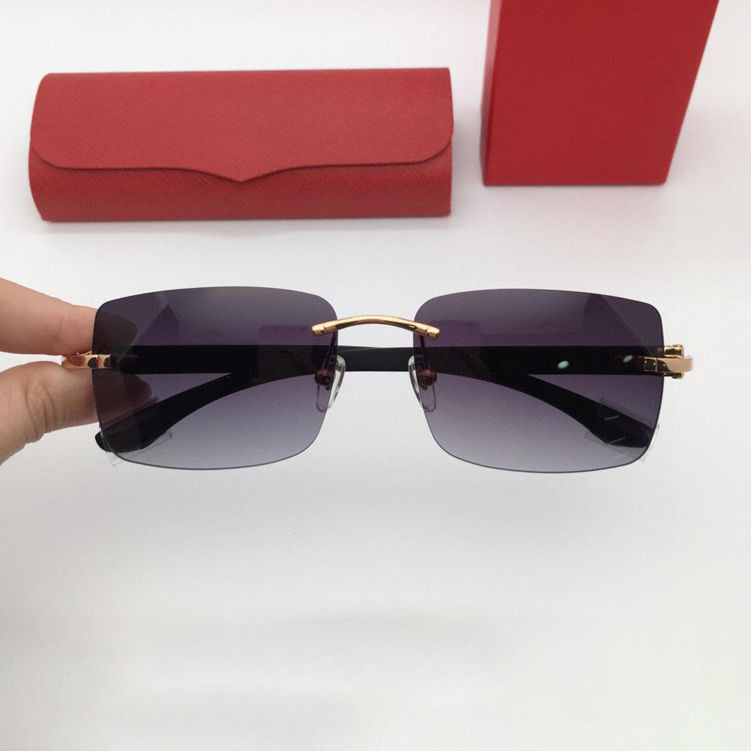 

Summer Sunglasses For Men and Women style 0047S Anti-Ultraviolet Retro Plate Square Frameless fashion Eyeglasses Random Box