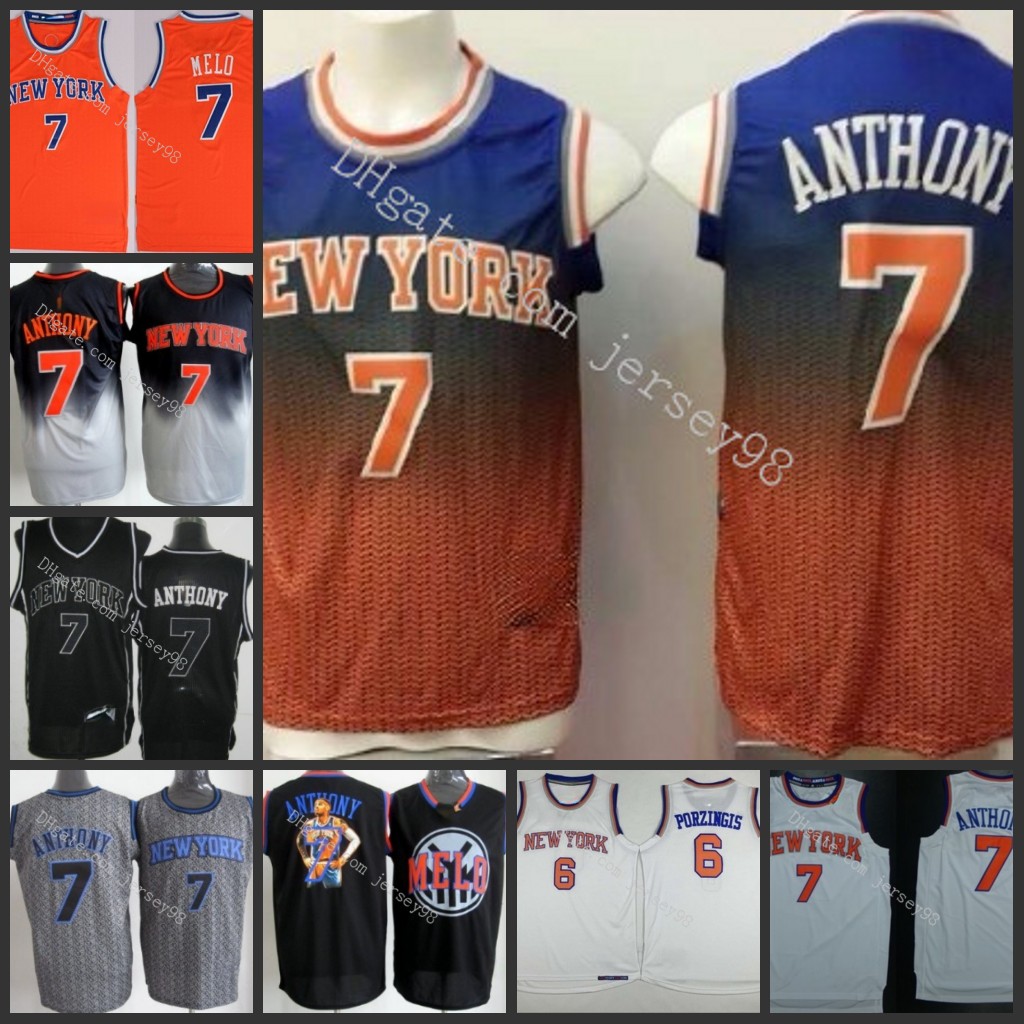 

New YorkKnicksmen 7CarmeloAnthony retro BasketballJersey
