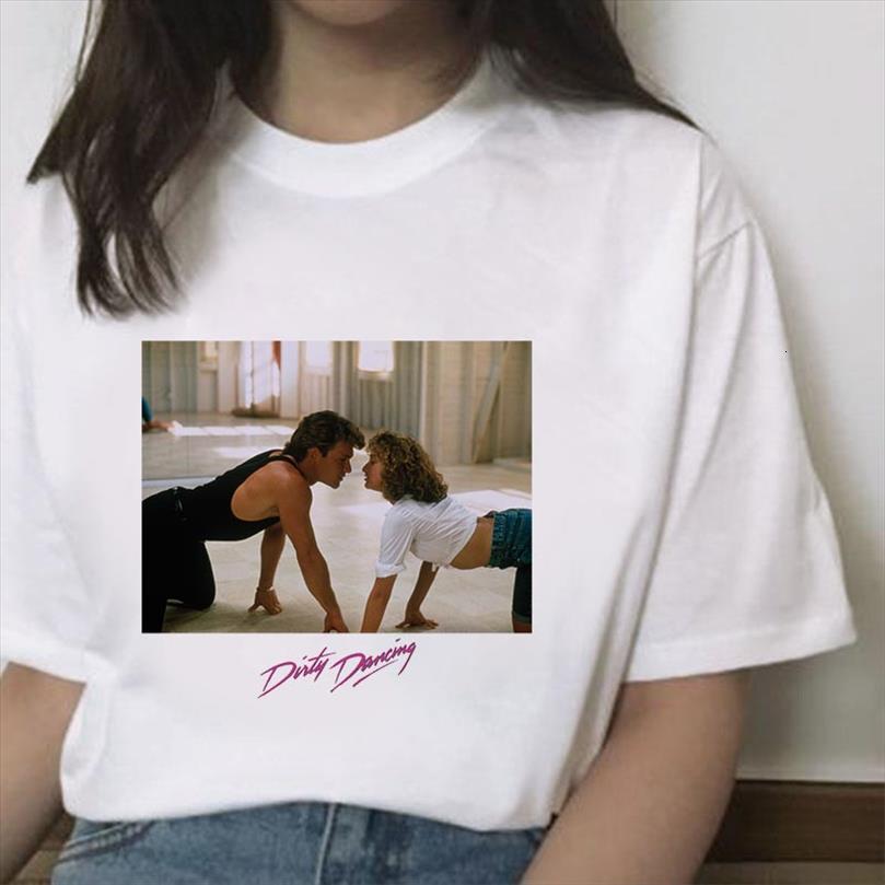 And Womens Dirty Dancing Pattern Mens Tops Fashion Retro Streetwear Harajuku Tee Top High Quality Printing