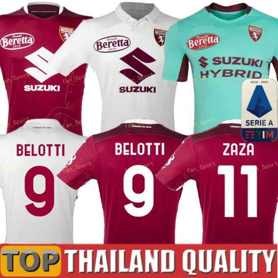 

2020 2021 Torino FC maglia da calcio BELOTTI FALQUE IZZO Soccer Jerseys ZAZA BASELLI 20 21 torino maillot de football Shirt Tops, Black;yellow