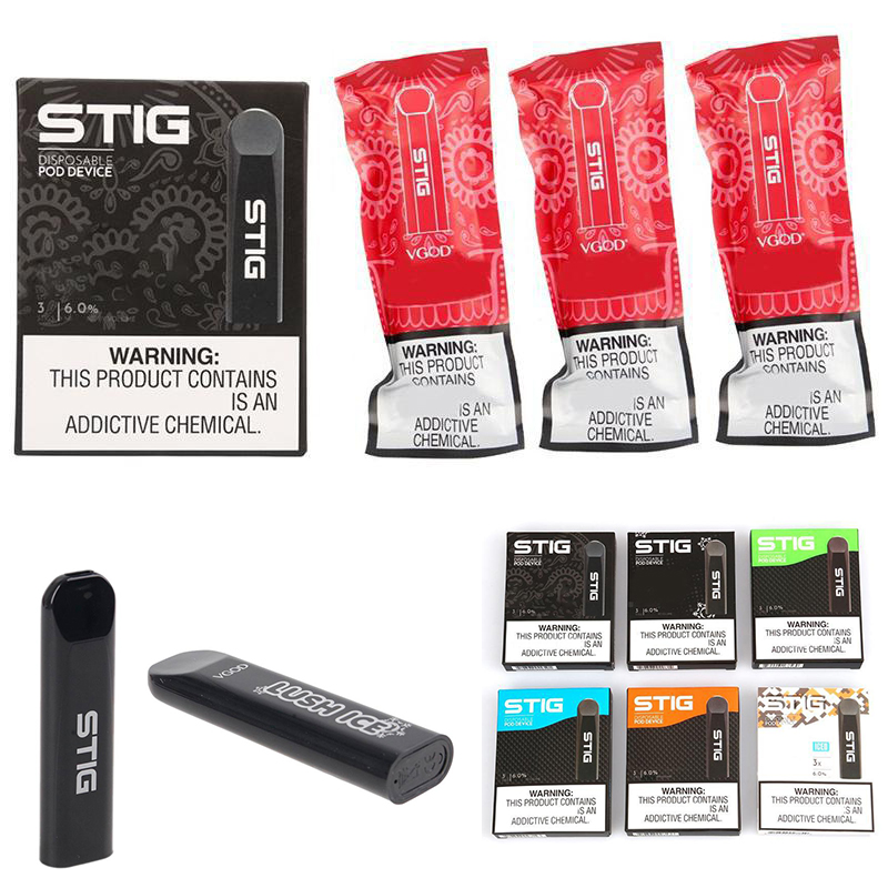 

VGod Stig Disposable Vape Pen Kits 3Pcs/Pack cigarettes 270mAh Battery 1.2ML Vapor Pod Device eCigs Puffbars Vapes Electronic Cigarette Stick Style