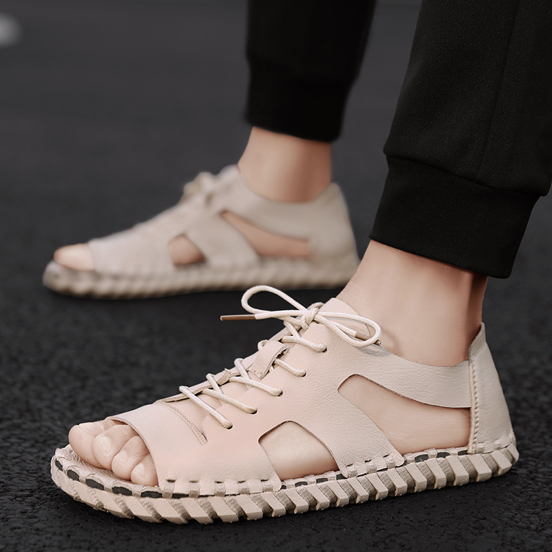 

Slippers Summer large men's sandals lace up fashion trend personality casual outdoor beach shoes ONR8, 1# shoe box