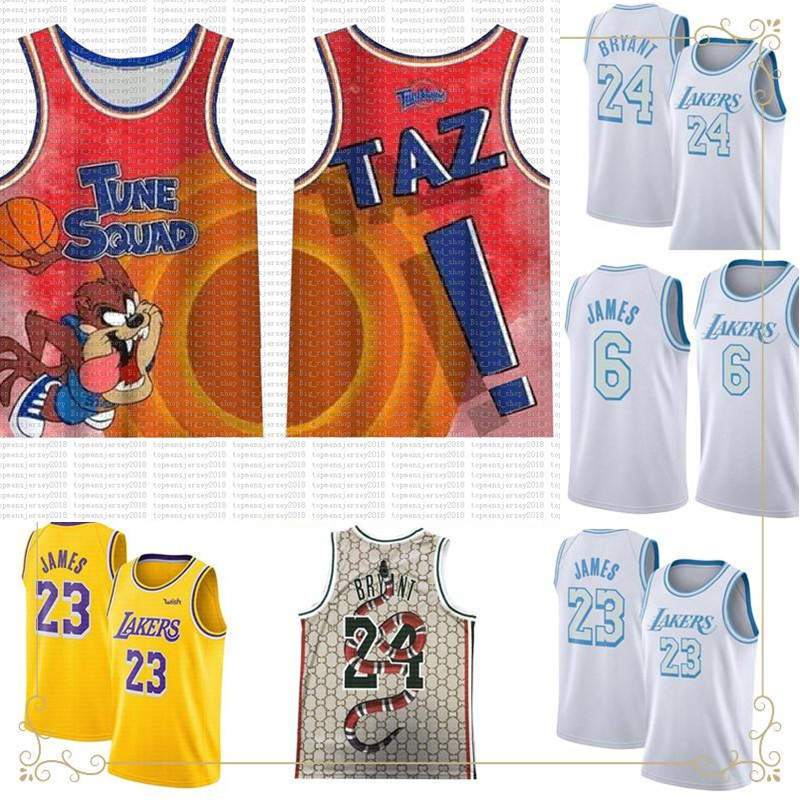 

Bryant Blue 6 James Mens Movie Space Jam Tune Squad Gray ! Taz, Jersey