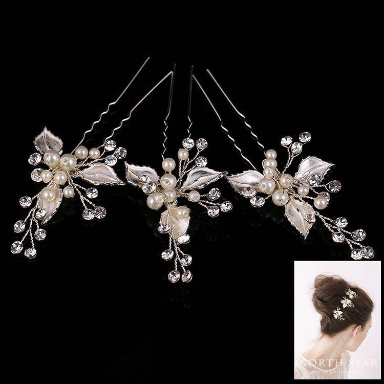 

Hair Clips & Barrettes Mingli Tengda Bride Ornaments Manual Leaf Hairpin Headwear Wedding Dress Gift Accessories Bridal Pins Sticks Women, Golden;silver
