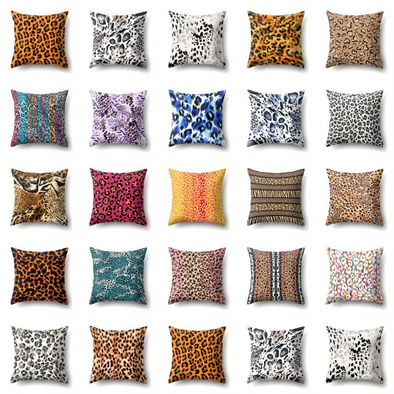 

Cushion/Decorative Pillow Leopard Print Cushion Cover Decoration Pillows For Sofa Living Room Car Housse De Coussin 45*45cm Decorative Nordi