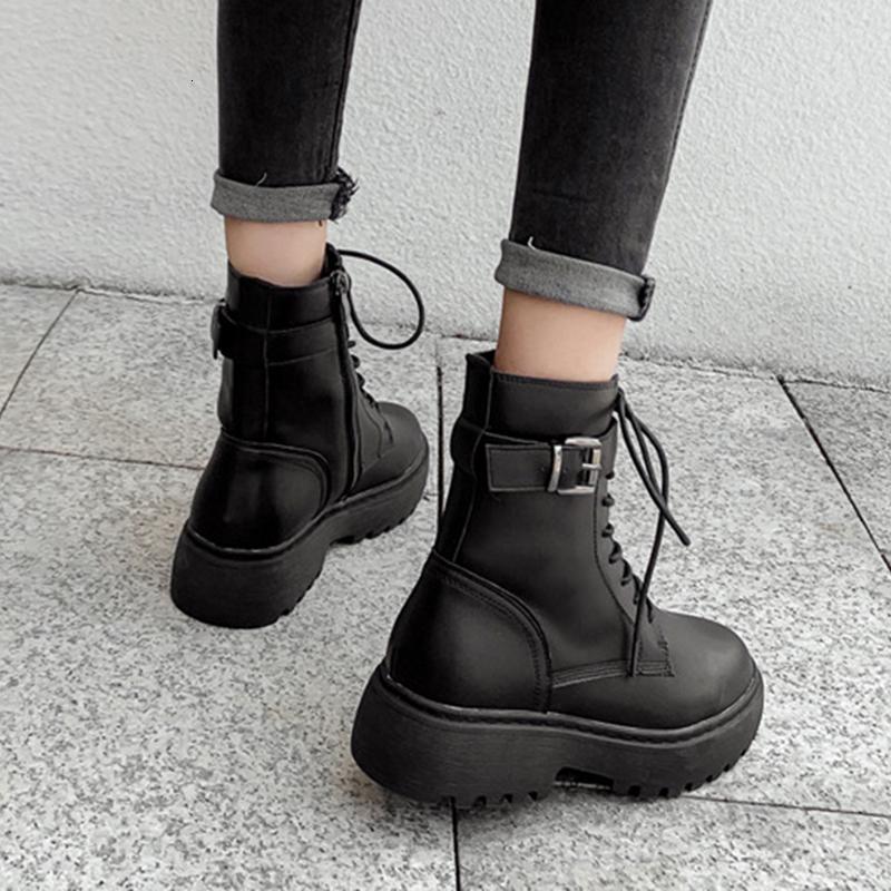

Boots Flat-bottomed British Cycling Women Autumn And Winter Style Shoes Ladies Strap Black Design Y4IF