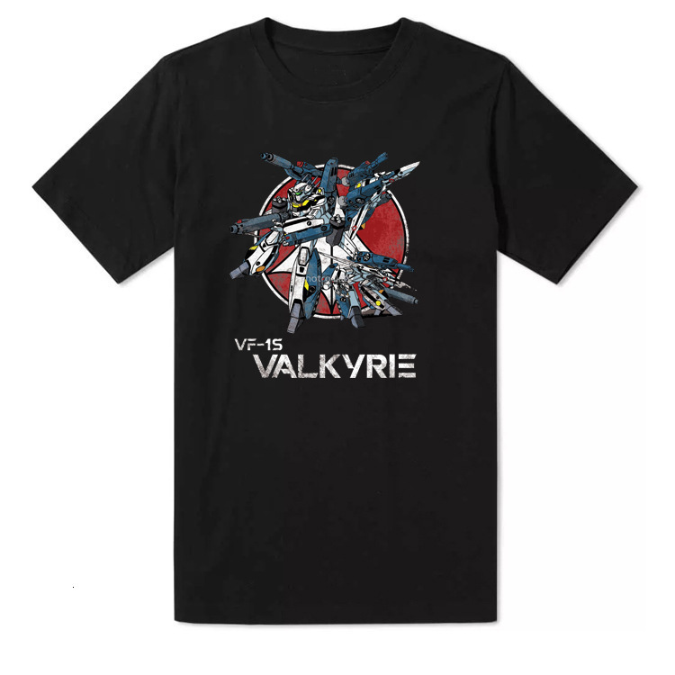 

Animation Fortress Surrounding Super Time Summer Classic Macross Cotton Trend Men's and Women's Short Sleeve T-shirt TSY8, White