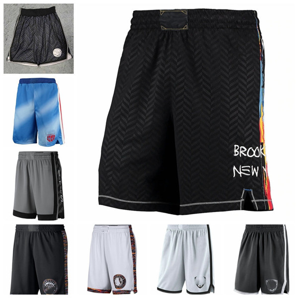

Brooklyn Nets Basketball Shorts Mens Kevin Durant #7 11 Kyrie Irving 13 Harden Men 2021 City Swingman Pants Edition Performance Short, Black