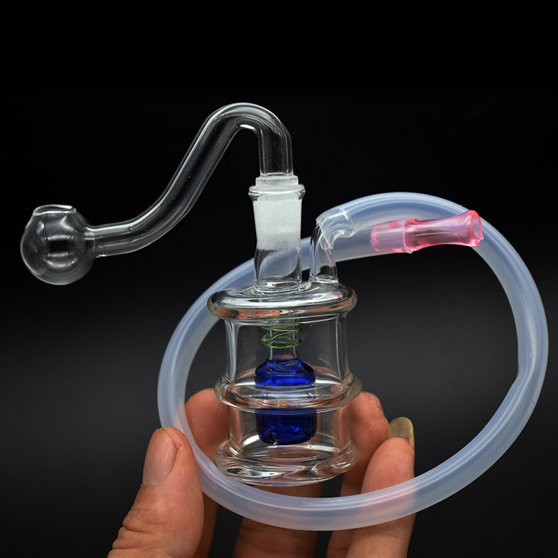 

cheapest mini glass oil burner bong with 4 inch clear pyrex thick glass oil burner water pipe recycler dab rig bongs free ship