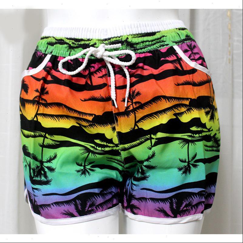 

womens short summer swimming shorts floral quick dry women plus size beach wear for female sportswear, White;black