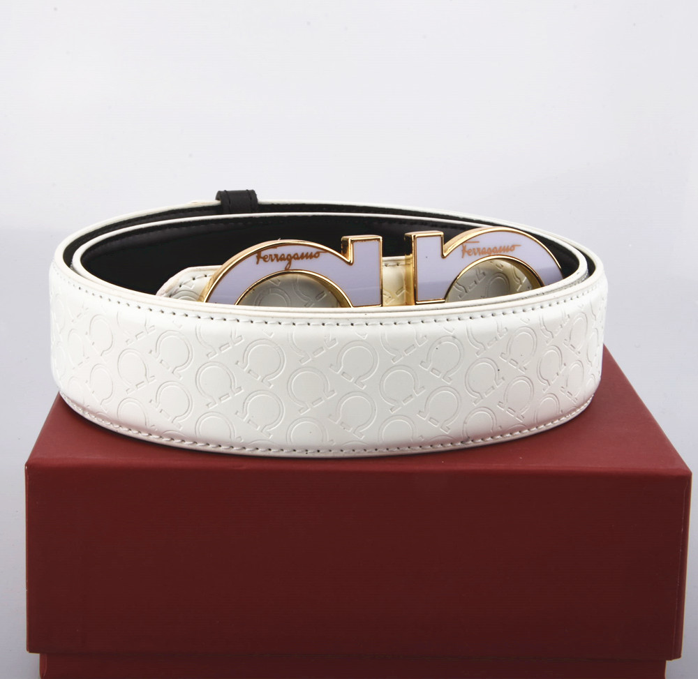 

Men Women Solid Belt Womens Genuine Leather Black And White Color Bronze g buckle Designer Cowhide Belts For Mens Luxury Waistband 7 colors 40mm with box, Gift box