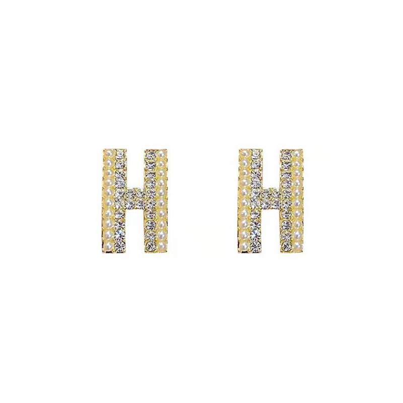 

Classic 18K Gold Plated Designer Stud Earrings Brand Designers Geometry Letters Fashion Women Crystal Pearl Earring Wedding Party Jewerlry ER0268, Golden;silver