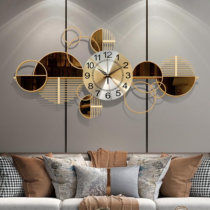 

Wall Clocks Oversized Luxury Clock Silent Modern Nordic Novelty Geometric Unique Creative Reloj De Pared Home Decor DE50ZB