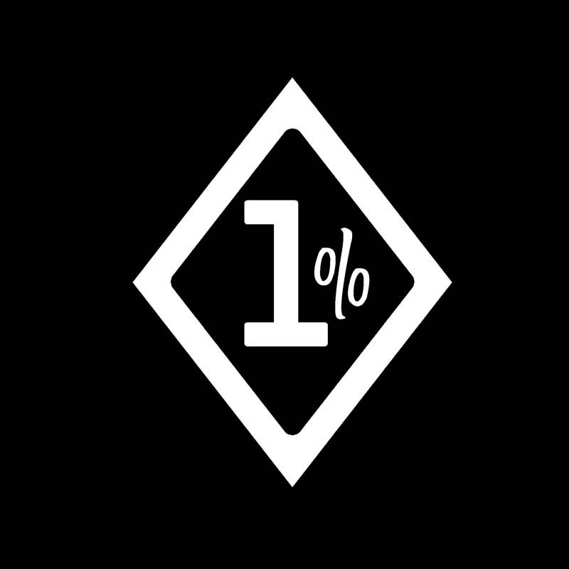 

11.9CM*15CM 1%ER One Percent Outlaw Biker Funny Vinyl Decal Car Sticker Car-styling Accessories, Black