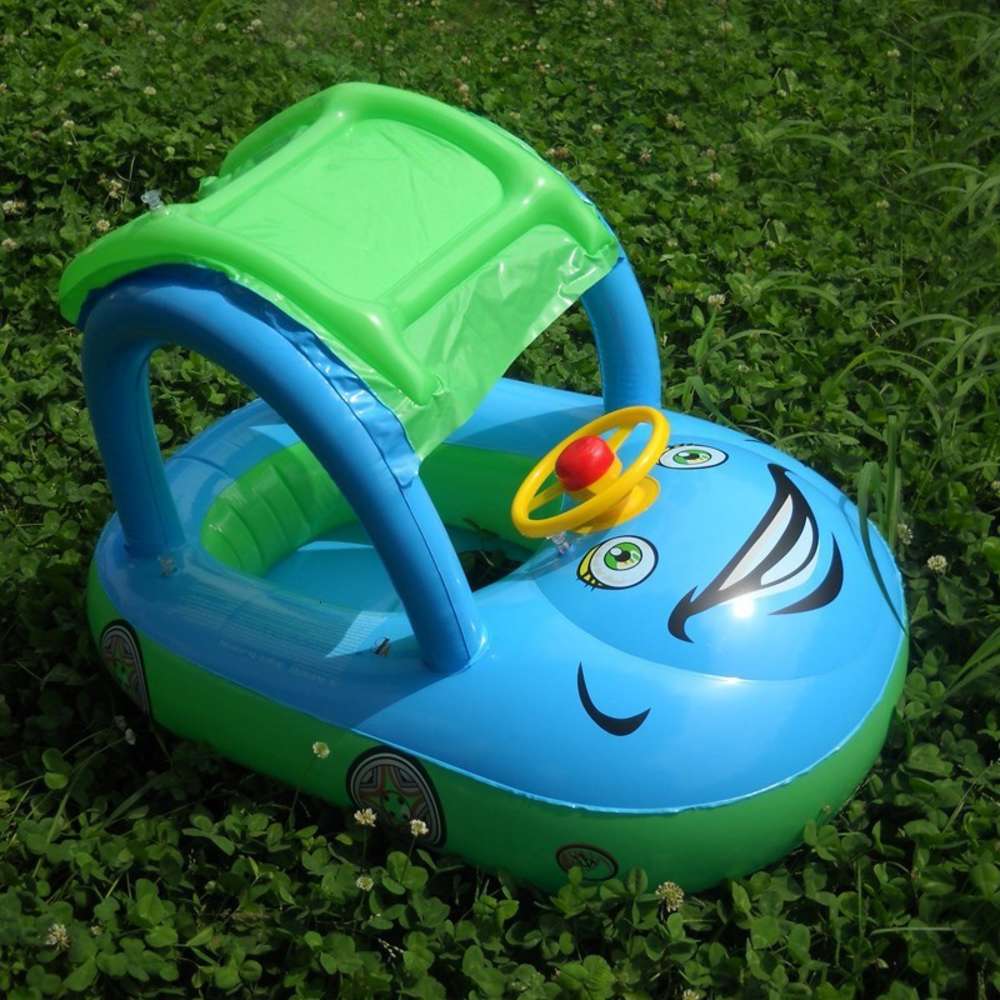 

Swimming ring ABC boat sunscreen seat ring baby swimming circle sunshade car tappet with horn yacht