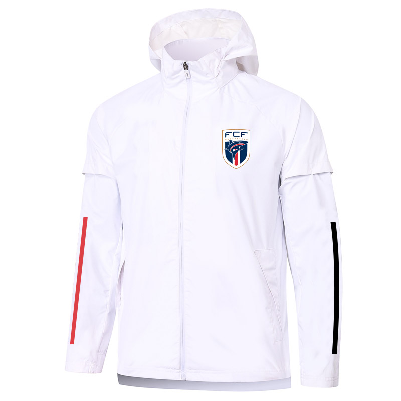 

2021 Cape Verde soccer Windbreaker Mens Jackets Zipper Hooded football Windbreakers Jacket Active adult hoodies tracksuits winter coat sports Trench Coats