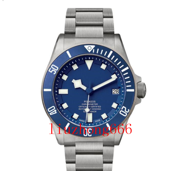 

new top men automatic machinery watch 43mm black blue red dial stainless steel strap mens watch, 50m waterproof