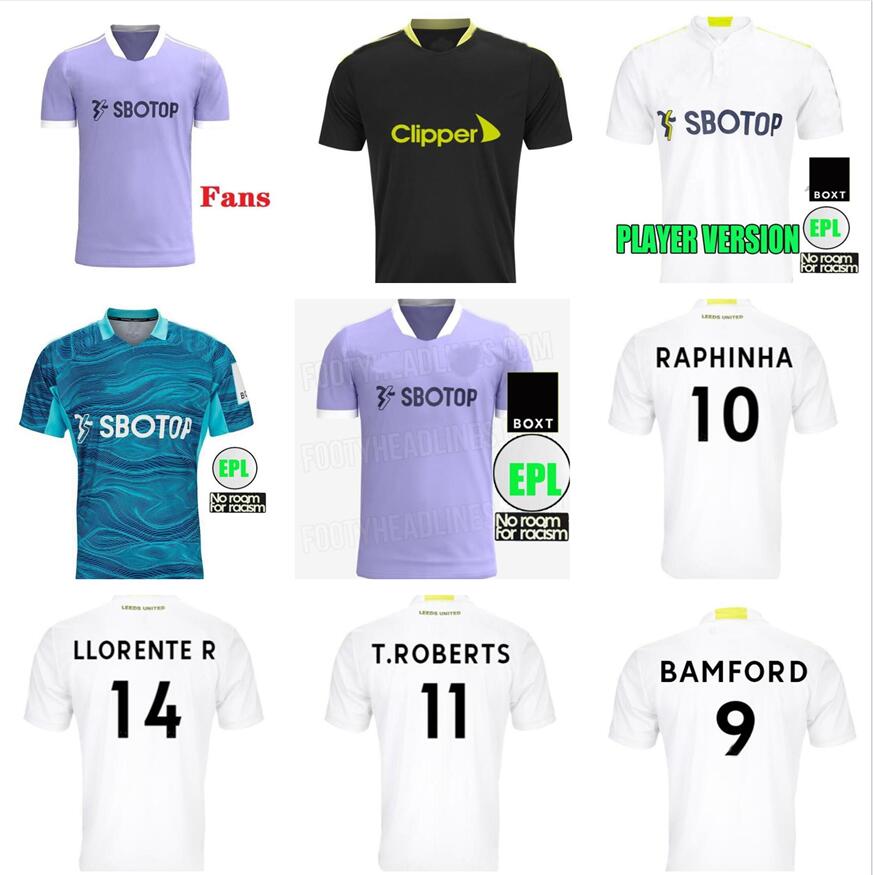 

Men 21 22 Leeds soccer jerseyS United Player version home white 2021 British Legion Poppy patch COSTA Alioski Phillips BAMFORD GOALKEEPER TRAINING shirt