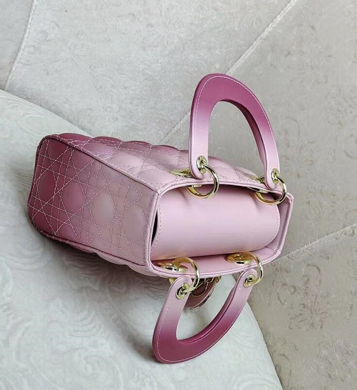 

top luxurys designers bags Gradient color lady bags handbag with letters shoulder Saddle bag high quality genuine leather