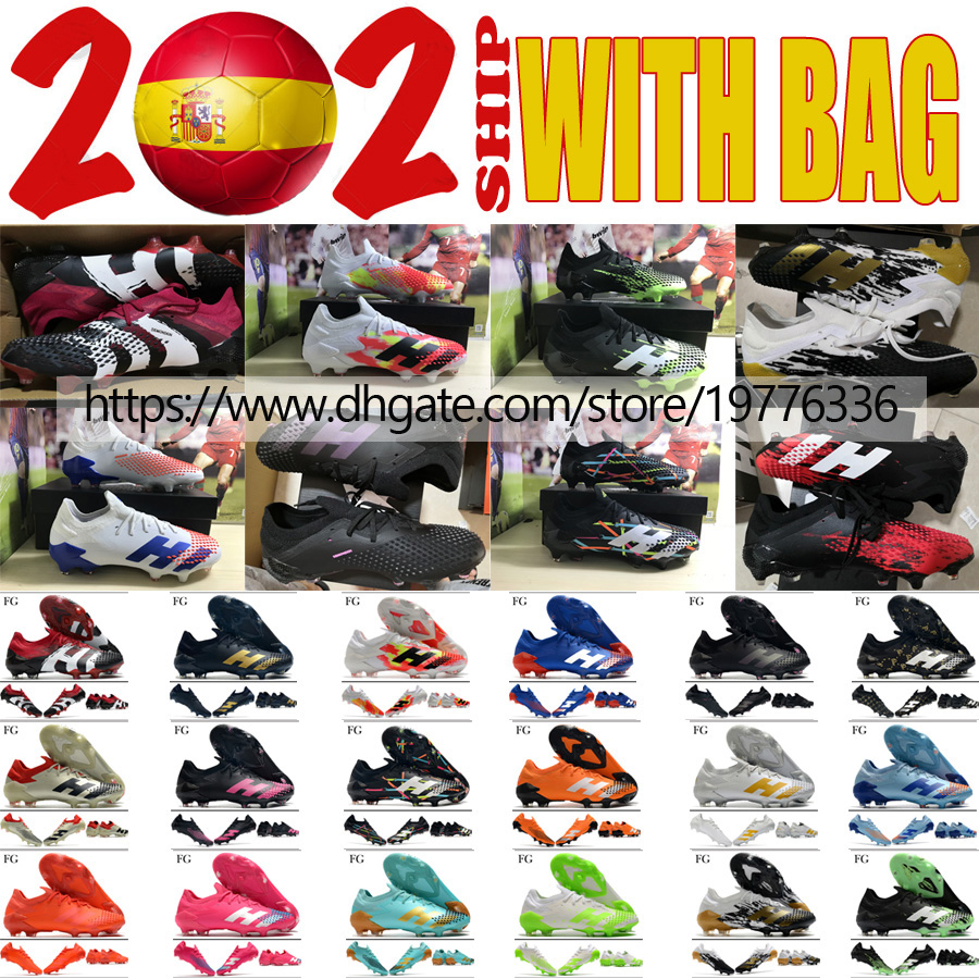 

Mens Boots Predator Mutator 20.1 FG AG Soccer Cleats Leather Low Ankle Football Shoes Outdoor Training Spikes Footwear Black Red White Gold Pink Green botas de futbol, Shoes original box