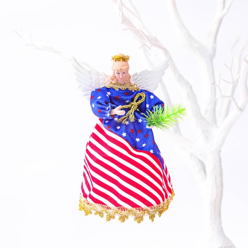 

American Independence Day Freedom Female Angel Doll Pendant Small Gift Distribution Commemorative Party Favor