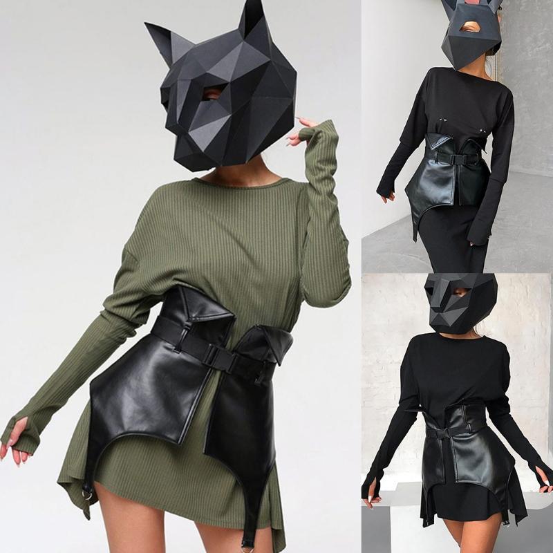 

Belts Women Faux Leather Corset Dress Waist Belt Black Bustier Waistband Peplum Bodice R2LE, Black;brown