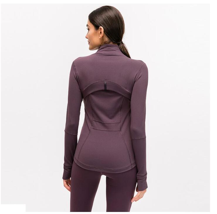 

L-78 Autumn Winter New Zipper Jacket Quick-Drying Yoga Clothes Long-Sleeve Thumb Hole Training Running Jacket Women Slim Fitness Coat top, Kids kit
