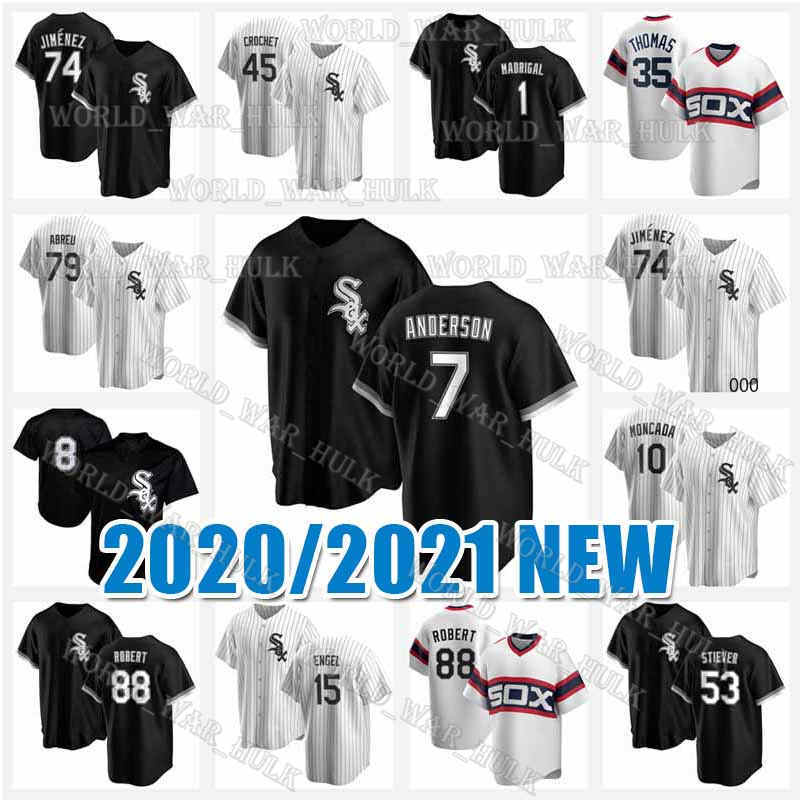 

7 Tim Anderson Jerseys 79 Jose Abreu 74 Eloy Jimenez Sox 10 Yoan Moncada 2 Adam Eaton 15 Adam Engel Chicago White Custom Baseball, Blue;black