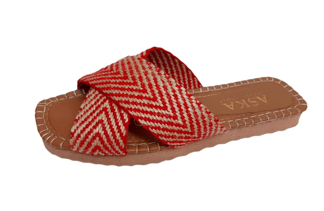 

Slippers Comfort EVA Outsole MESH Woven Casual Elegant Beach Party, Red