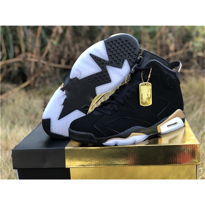 high quality 6 DMP Black Metallic Gold Pack 23 Men Basketball Shoes 6 Defining Moments Suede Sneakrs Sports CT4954-007 With Box 40-47.5