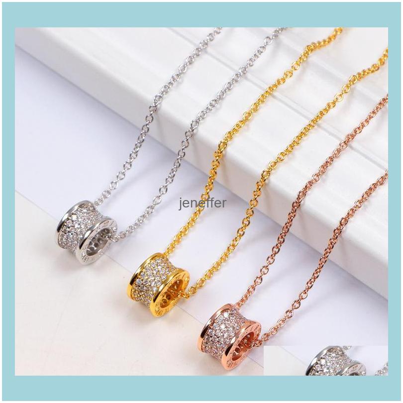 

Pendant Stainless Steel Roman Love Necklaces & Pendants Rhinestone Choker Necklace Women Men Lover Neckalce Jewelry Gift With Veet Bag Drop