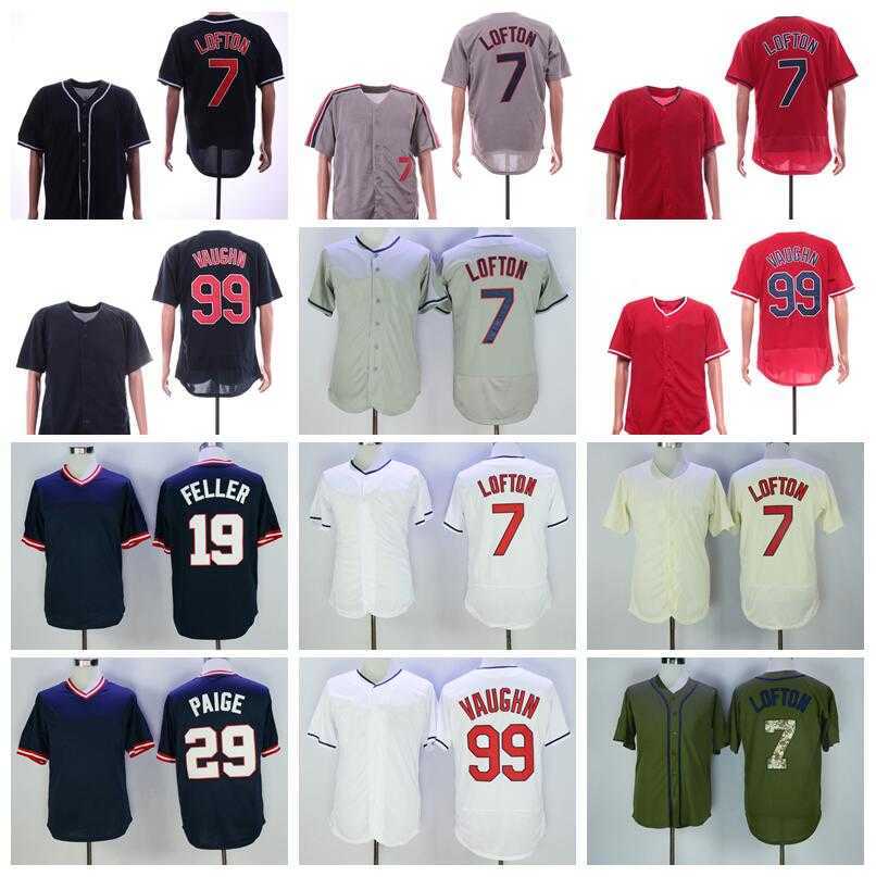 

1995 1976 2016 Vintage Baseball 7 Kenny Lofton Jersey 19 Bob Feller 29 Satchel Paige 99 Rick Vaughn Retire Pullover Cool Base Flexbase, 7 grey