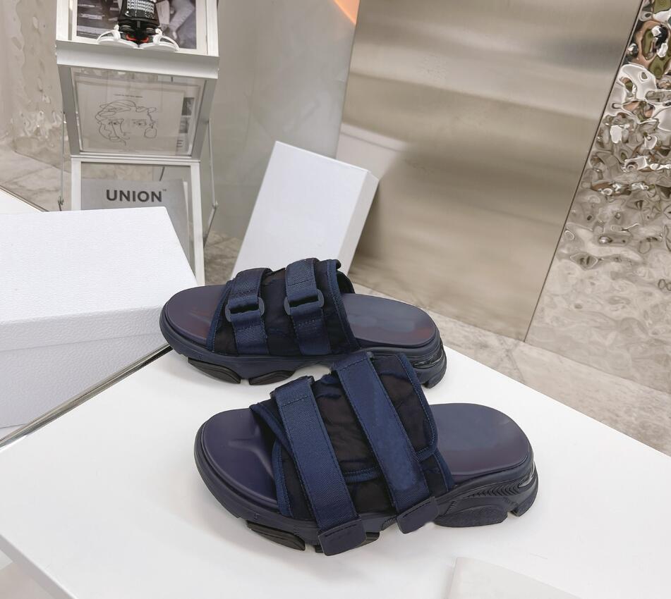 

D WANDER SANDALS 2021SS Luxury Designer Women Spring Sandal Adjustable Velcro Obique Print Mizza Eva Sole Technical fabric Classics Design Sport Comfortable Shoe, Color 7