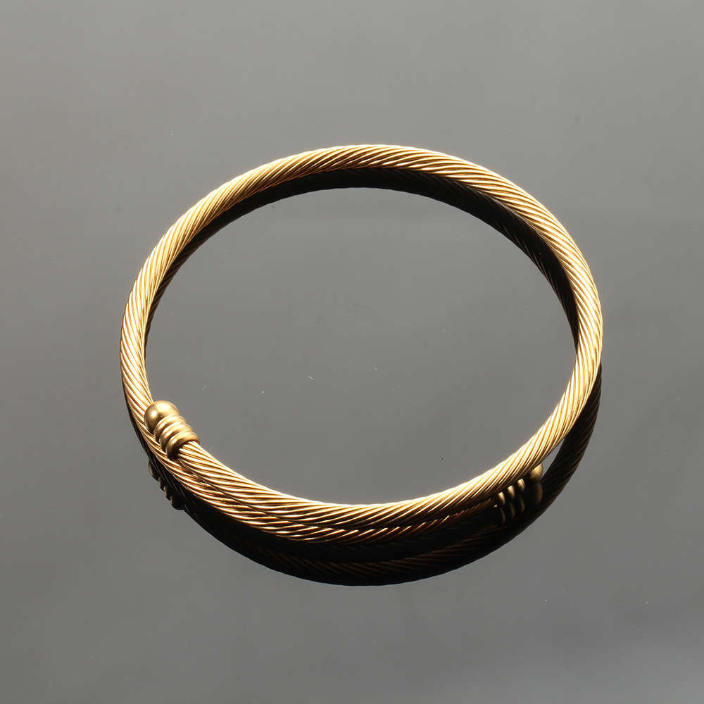 

Hand catenary Trend stainless steel U-shape diamond versatile gold fashion temperament Bracelet, Golden;silver