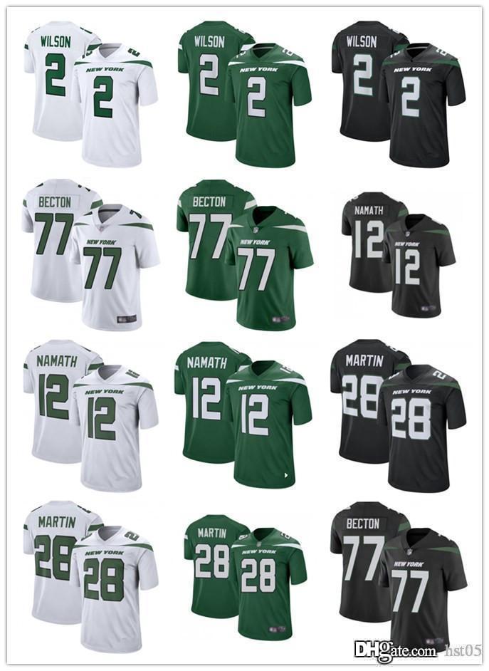 

Men women Youth New YorkJetsJersey 2 Zach Wilson 77 Mekhi Becton 12 Joe Namath 28 Curtis Martin Football Jerseys, Black;red