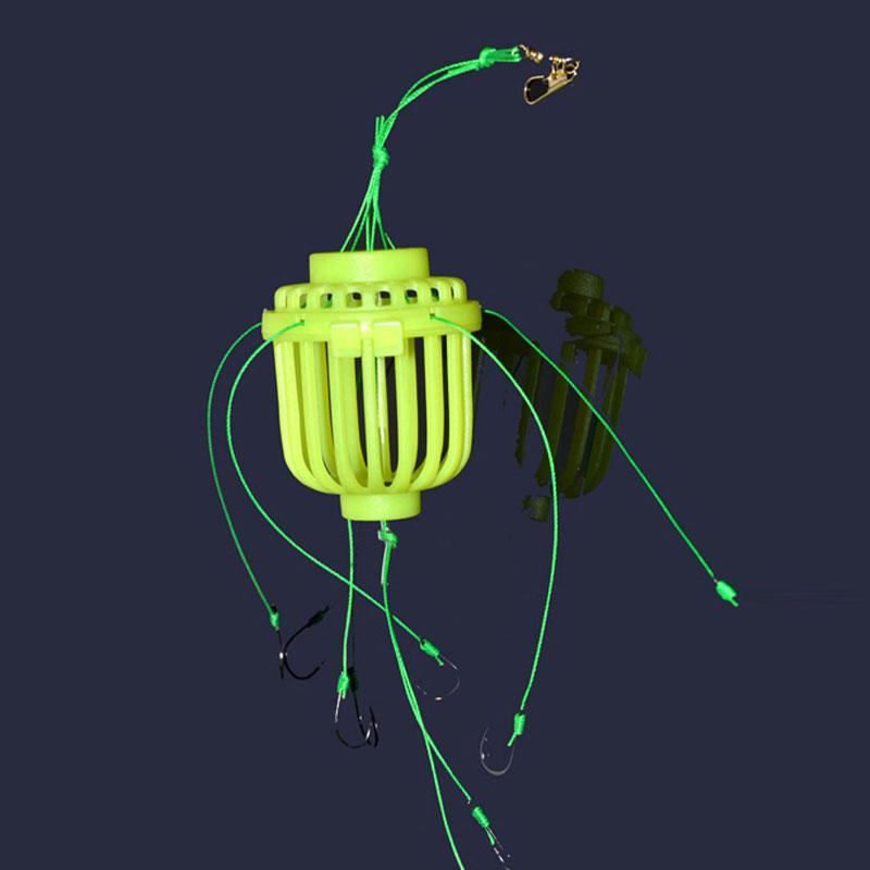 

Ly Plastic Fluorescence Hook Cage Fishing Lure Floating Accessory Hooks