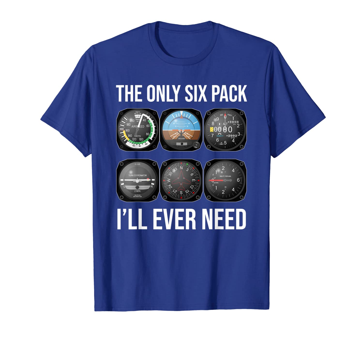 

the only six pack i'll ever need t-shirt funny pilot aviator, White;black