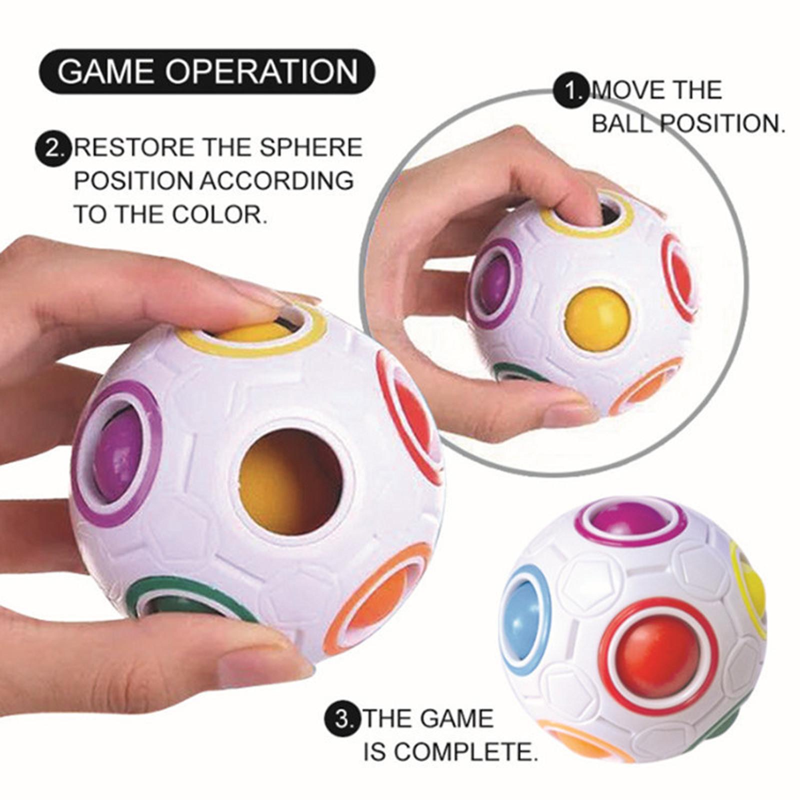 

Rainbow Magic Ball Plastic Cube Puzzle Toy Children Adult Anti Stress Pressure Reliever Board Controller Educational Toy 496