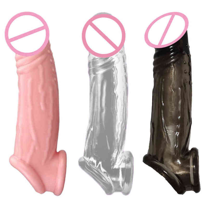 

Nxy Cockrings Yunman 17cm Silicone Longpenis Sleeve Reusable Condom Dick Extender Cock Enlargement Penis Ring 1220