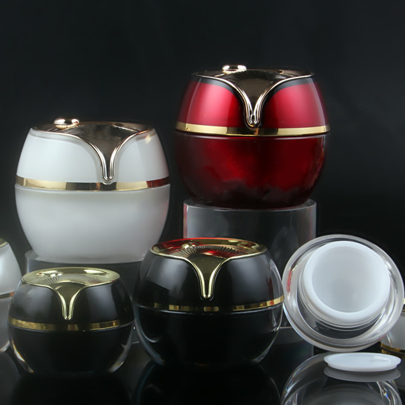 

5g 10g 20g Acrylic Bottle Cream Jar,Black,White Red Sample Tins, Empty Cosmetic Packing Container