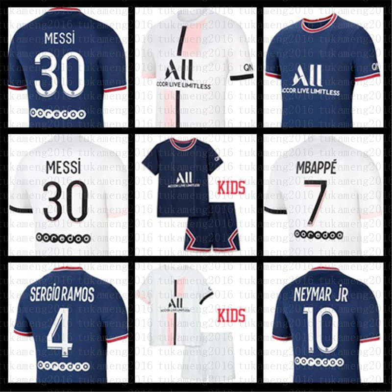 

MESSI soccer jersey MBAPPE NEYMARJRPSGParisSaintGermainMaillots SERGIO RAMOS football shirt MARQUINHHOS, Black;yellow
