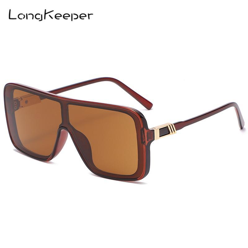 

Sunglasses Flat Top Men Women Classic Square 2022 For Summer UV Protection Brand Design Black One Piece Eyewear