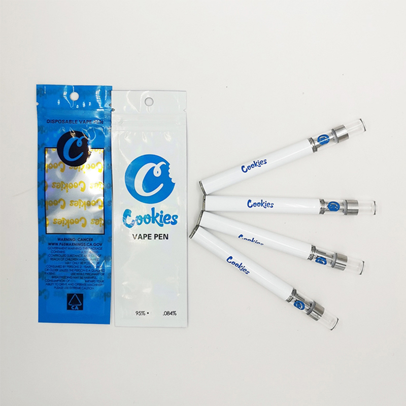 

Cookies Disposable Vape Pens Empty Cart E Cigarettes 0.5ml Vaporizers Pen 350mah Batteries Starter Kit 1.8mm Oil Hole Atomizers with Packaging Bag