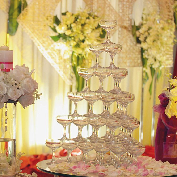 

Clear Acrylic Champagne wine Glass Cup 150ML drinking cup whiskey cocktail glass cup goblet tower bar disco wedding party props RRA8041