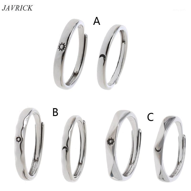 

Cluster Rings 2Pcs Sun And Moon Lover Couple Set Promise Wedding Bands For Him Her1